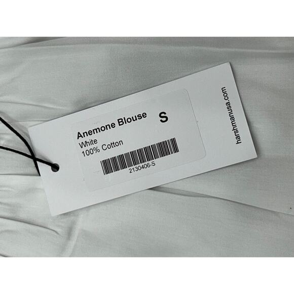 NWT Harshman Women's White Cotton Anemone Lace Eyelet-Trim Blouse Top Size S - Picture 7 of 13